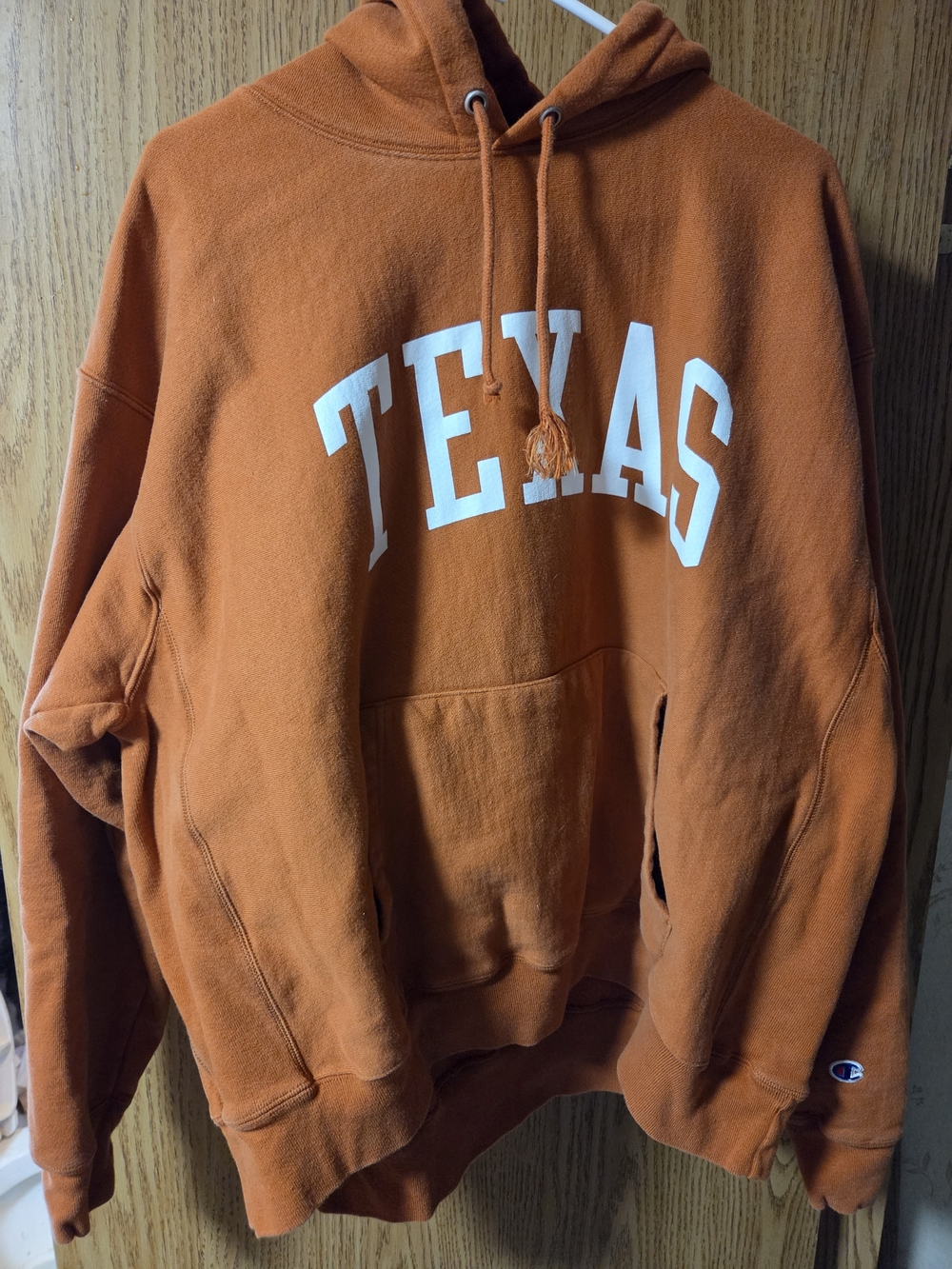 Champion Burnt Orange TEXAS Pullover Hoodie Size 2XL